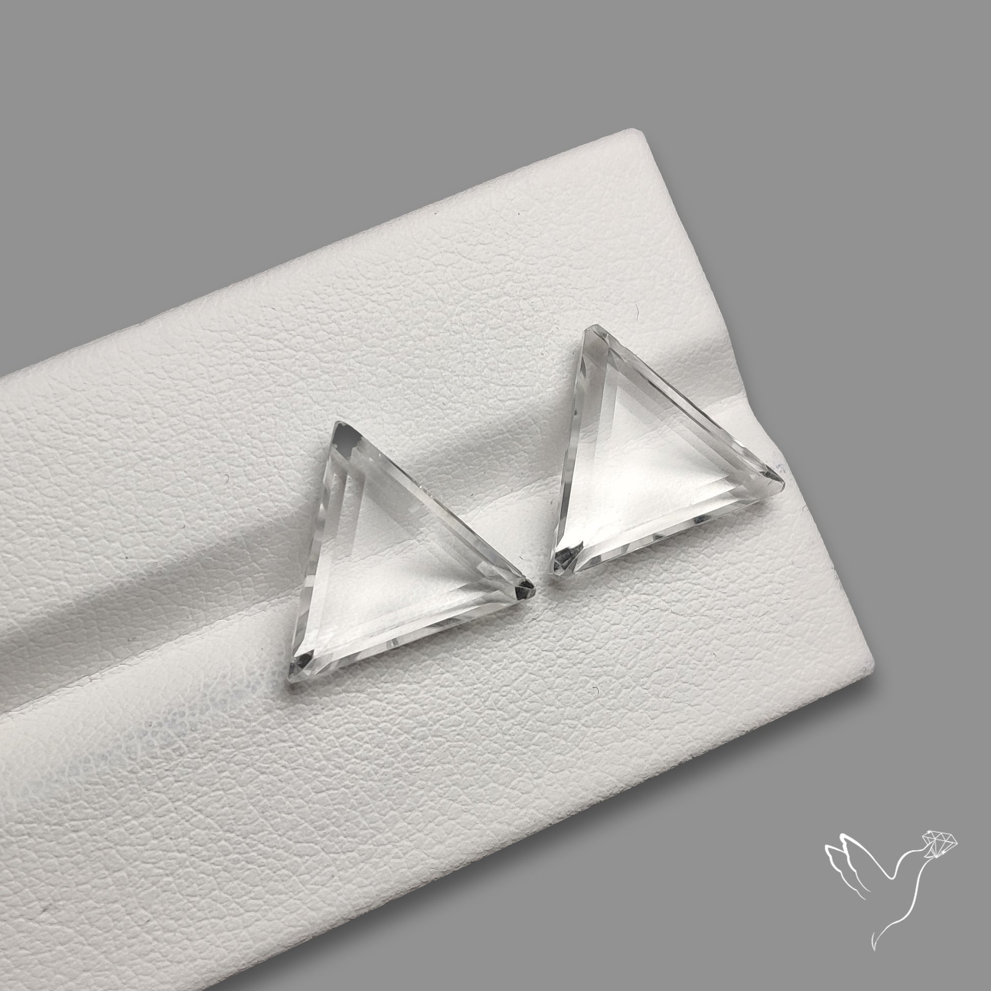 Portrait Cut Natural Himalayan Clear Quartz Pair