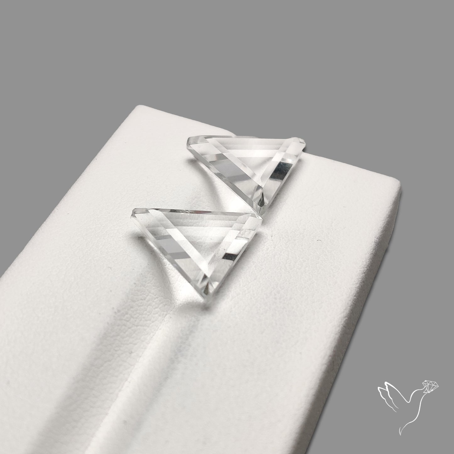 Portrait Cut Natural Himalayan Clear Quartz Pair