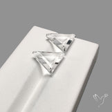 Portrait Cut Natural Himalayan Clear Quartz Pair