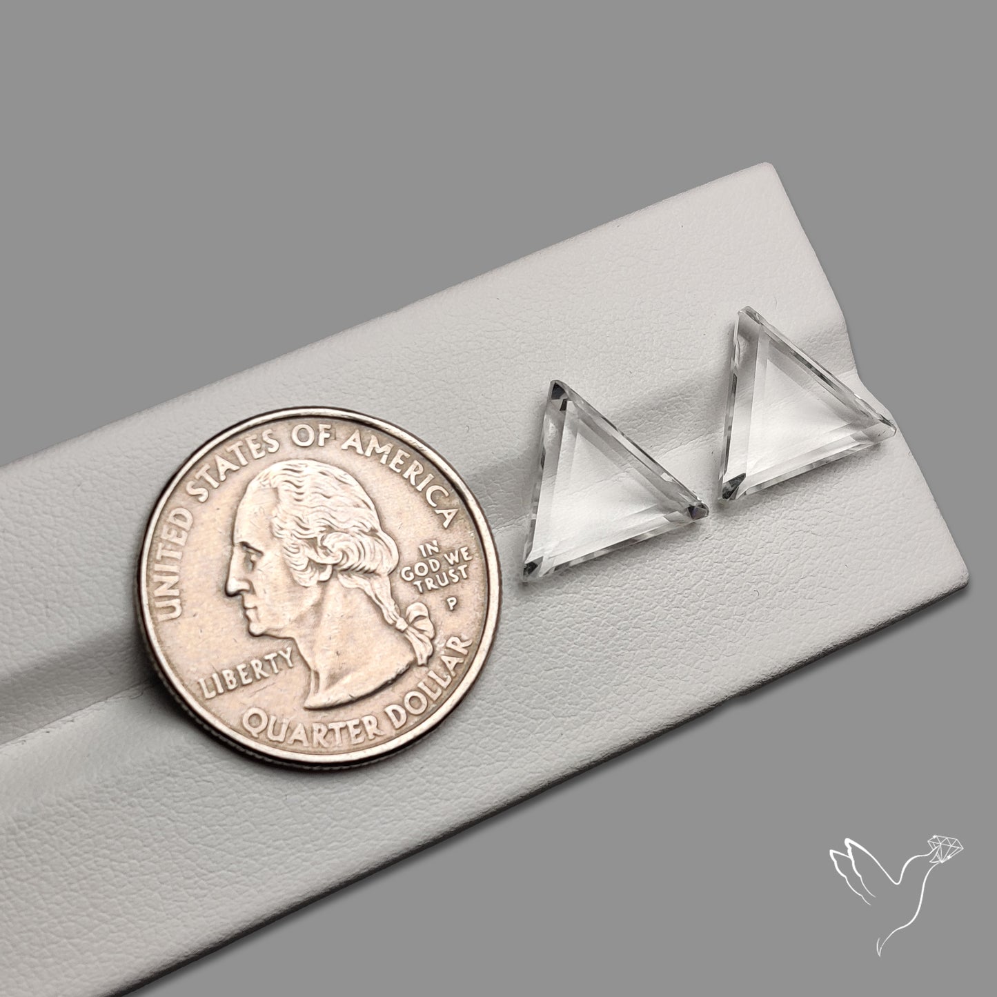 Portrait Cut Natural Himalayan Clear Quartz Pair