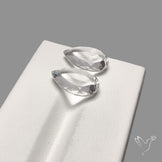 Portrait Cut Natural Himalayan Clear Quartz Pair