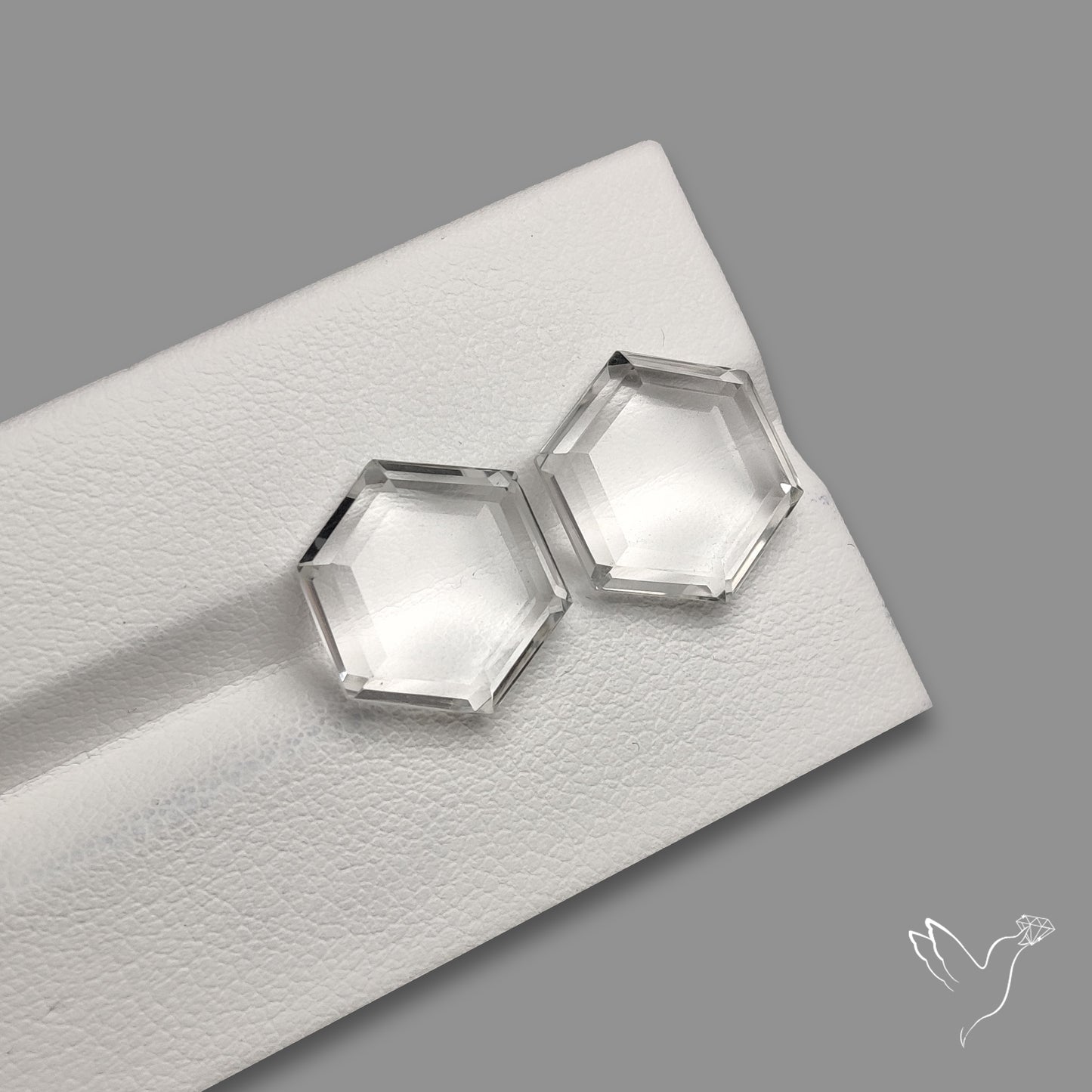 Portrait Cut Natural Himalayan Clear Quartz Pair