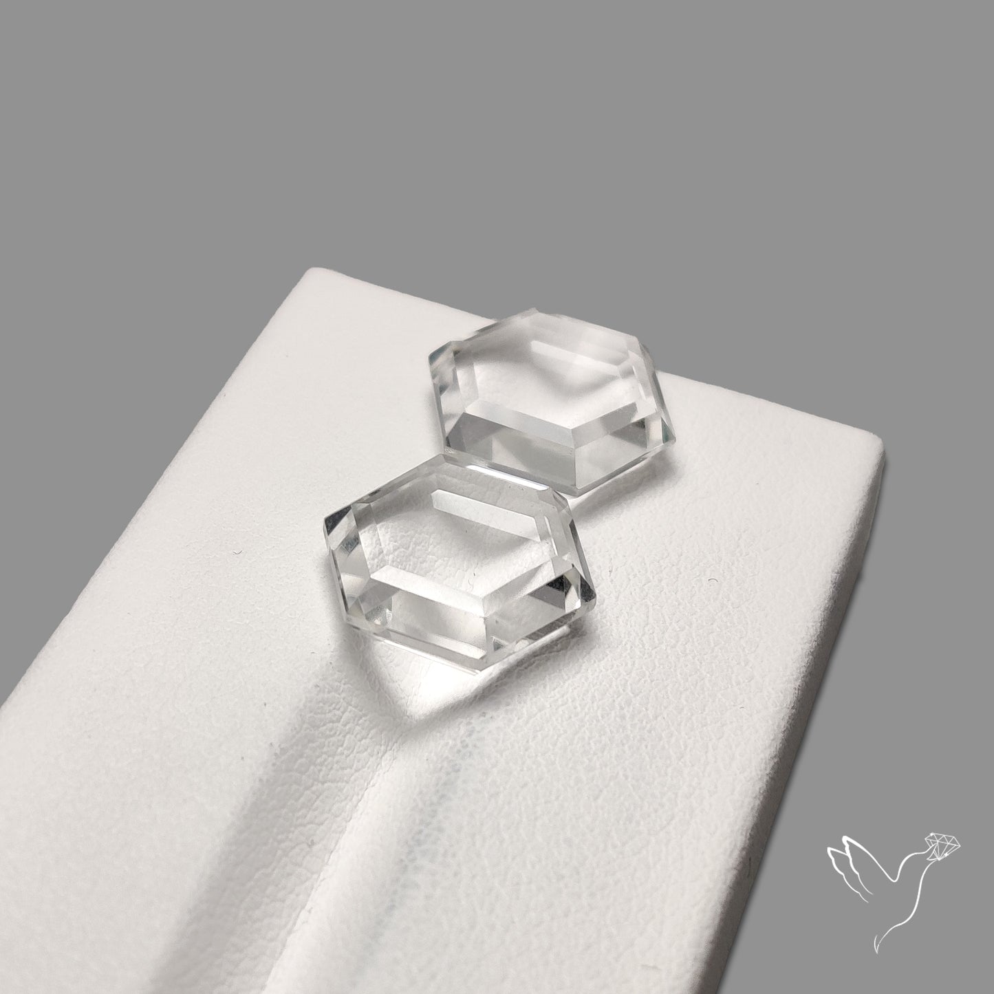 Portrait Cut Natural Himalayan Clear Quartz Pair