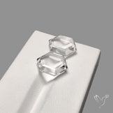 Portrait Cut Natural Himalayan Clear Quartz Pair