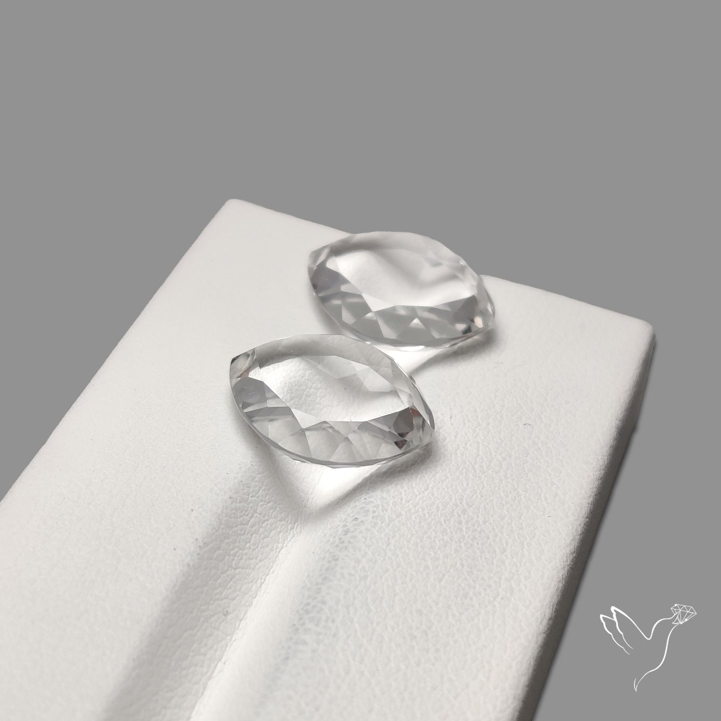 Portrait Cut Natural Himalayan Clear Quartz Pair