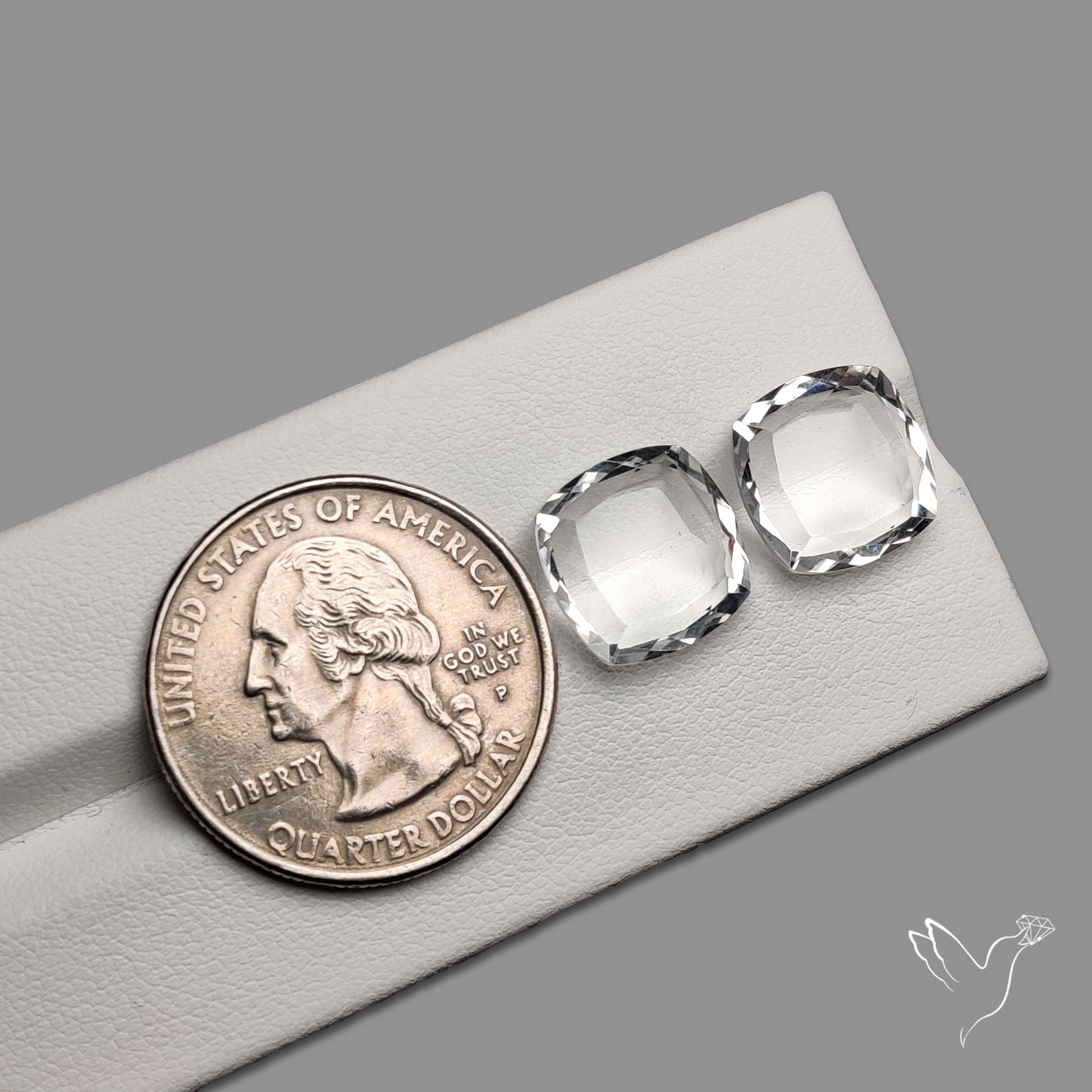Portrait Cut Natural Himalayan Clear Quartz Pair
