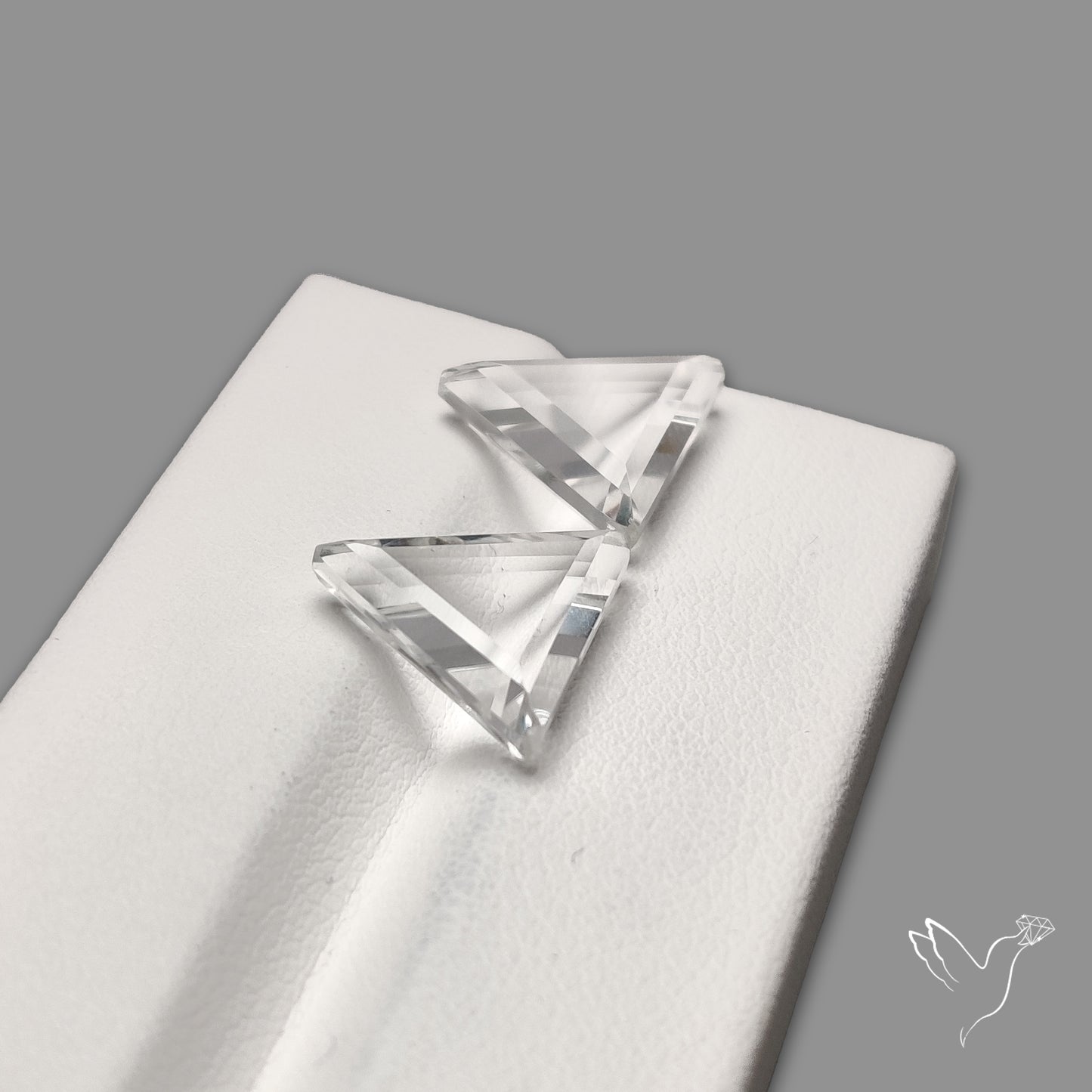 Portrait Cut Natural Himalayan Clear Quartz Pair