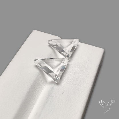 Portrait Cut Natural Himalayan Clear Quartz Pair