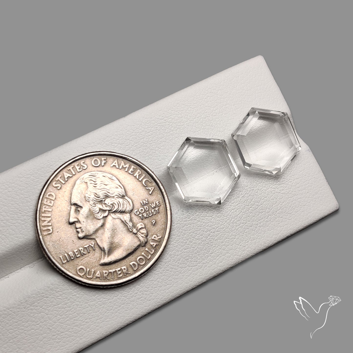 Portrait Cut Natural Himalayan Clear Quartz Pair