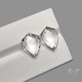 Portrait Cut Natural Himalayan Clear Quartz Pair