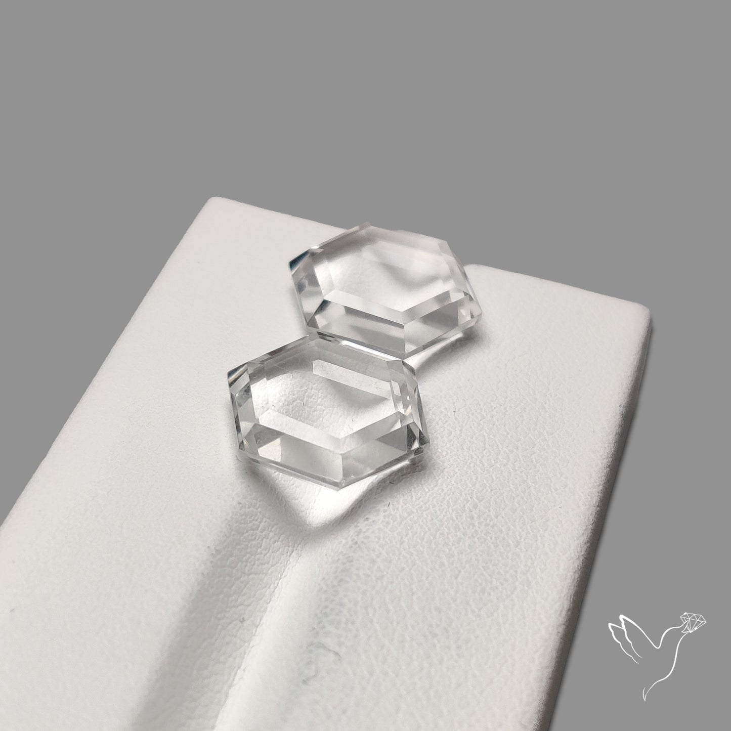 Portrait Cut Natural Himalayan Clear Quartz Pair