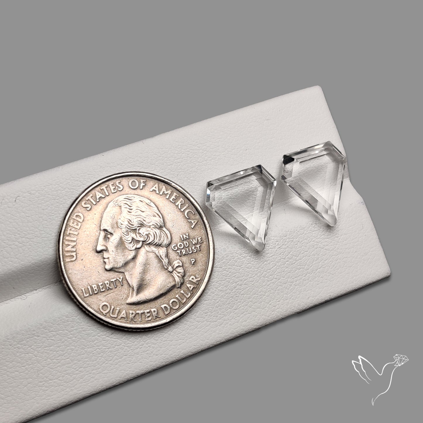 Portrait Cut Natural Himalayan Clear Quartz Pair