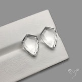 Portrait Cut Natural Himalayan Clear Quartz Pair