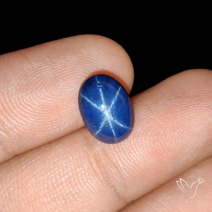 Natural Blue Star Sapphire Rare Perfect Asterism