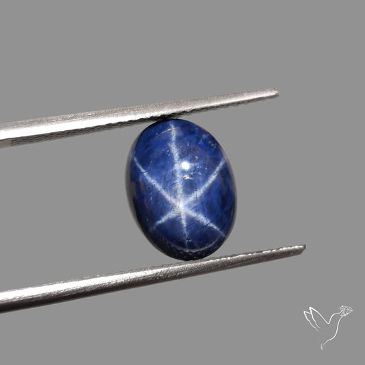 Natural Blue Star Sapphire Rare Perfect Asterism