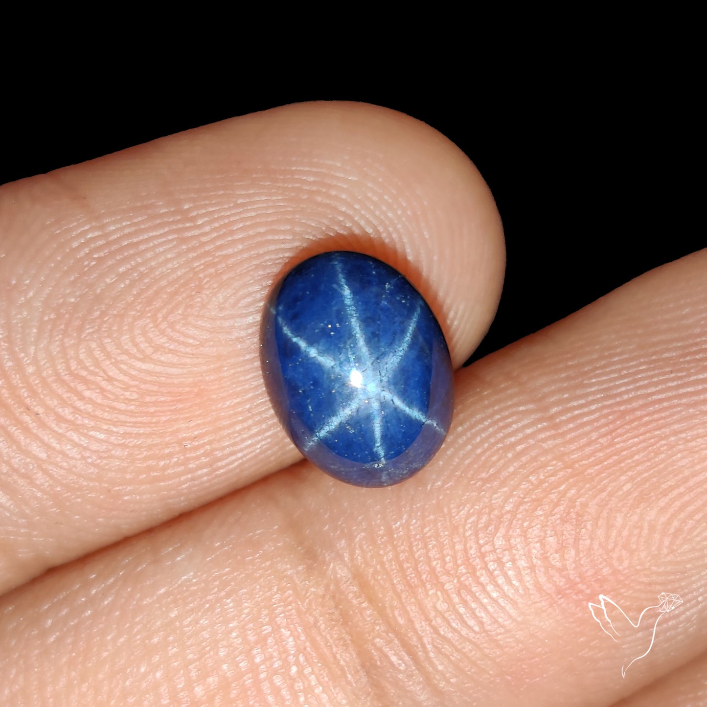 Natural Blue Star Sapphire Rare Perfect Asterism