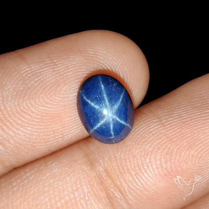 Natural Blue Star Sapphire Rare Perfect Asterism
