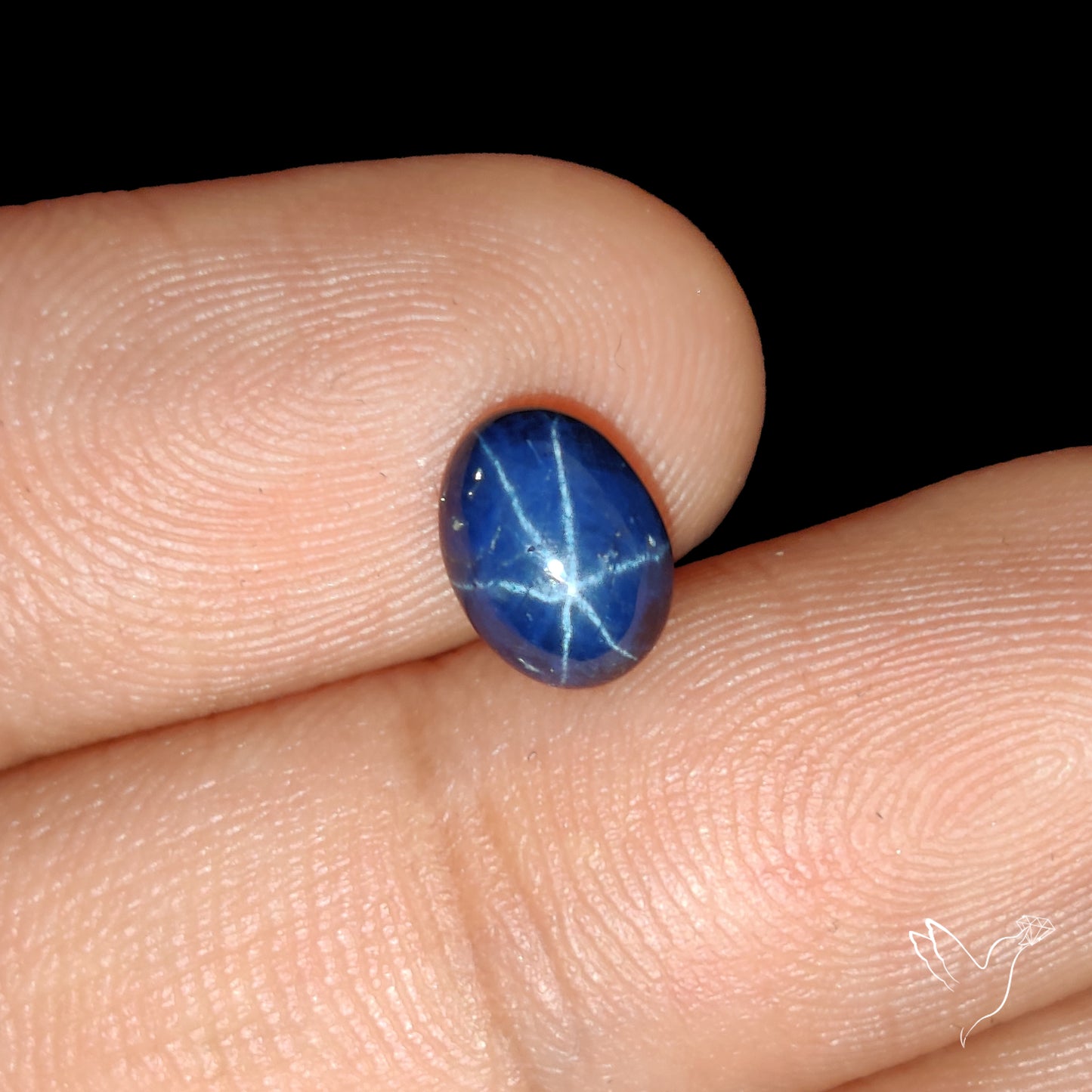 Natural Blue Star Sapphire Rare Perfect Asterism