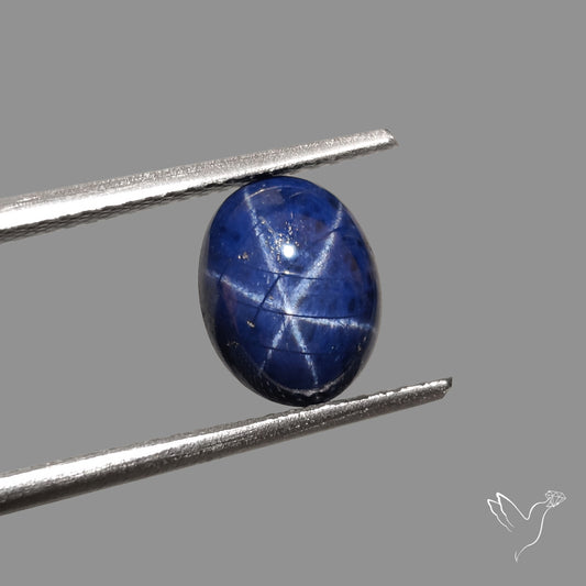 Natural Blue Star Sapphire Rare Perfect Asterism