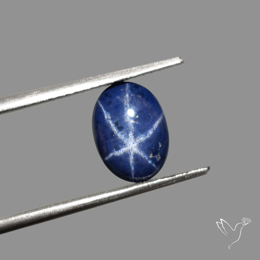 Natural Blue Star Sapphire Rare Perfect Asterism