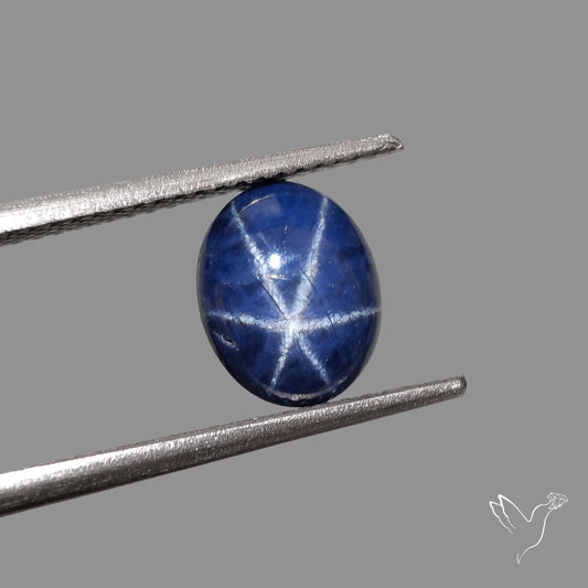 Natural Blue Star Sapphire Rare Perfect Asterism