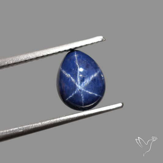 Natural Blue Star Sapphire Rare Perfect Asterism