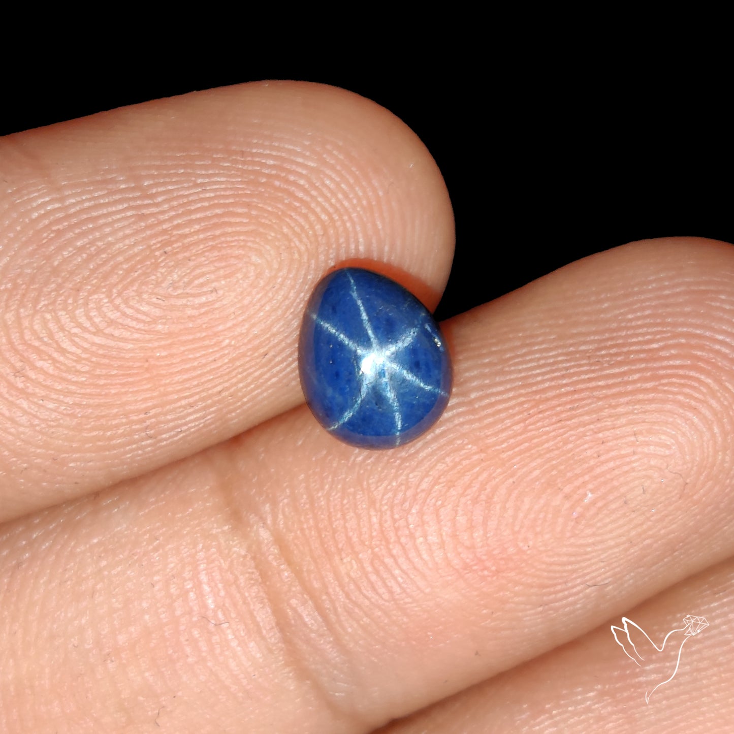 Natural Blue Star Sapphire Rare Perfect Asterism