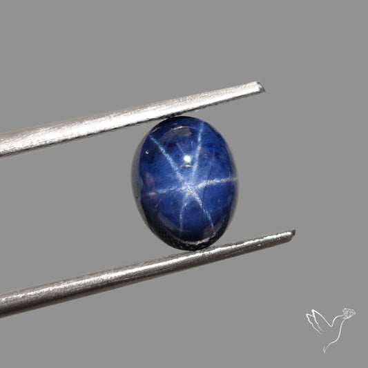 Natural Blue Star Sapphire Rare Perfect Asterism