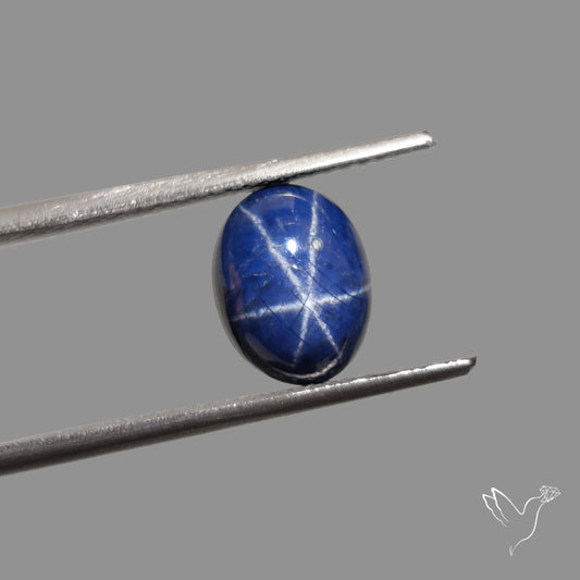 Natural Blue Star Sapphire Rare Perfect Asterism