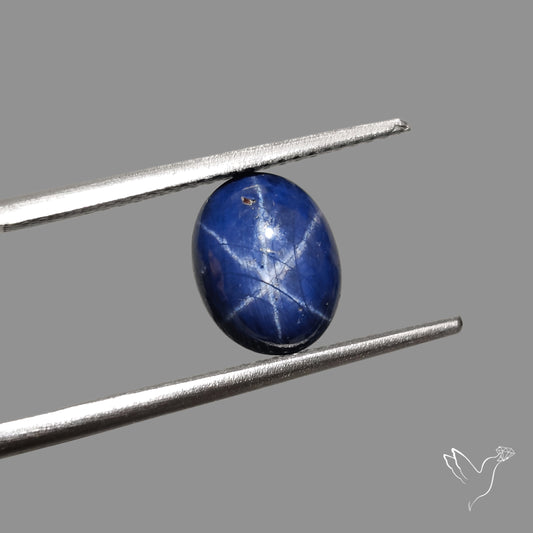 Natural Blue Star Sapphire Rare Perfect Asterism