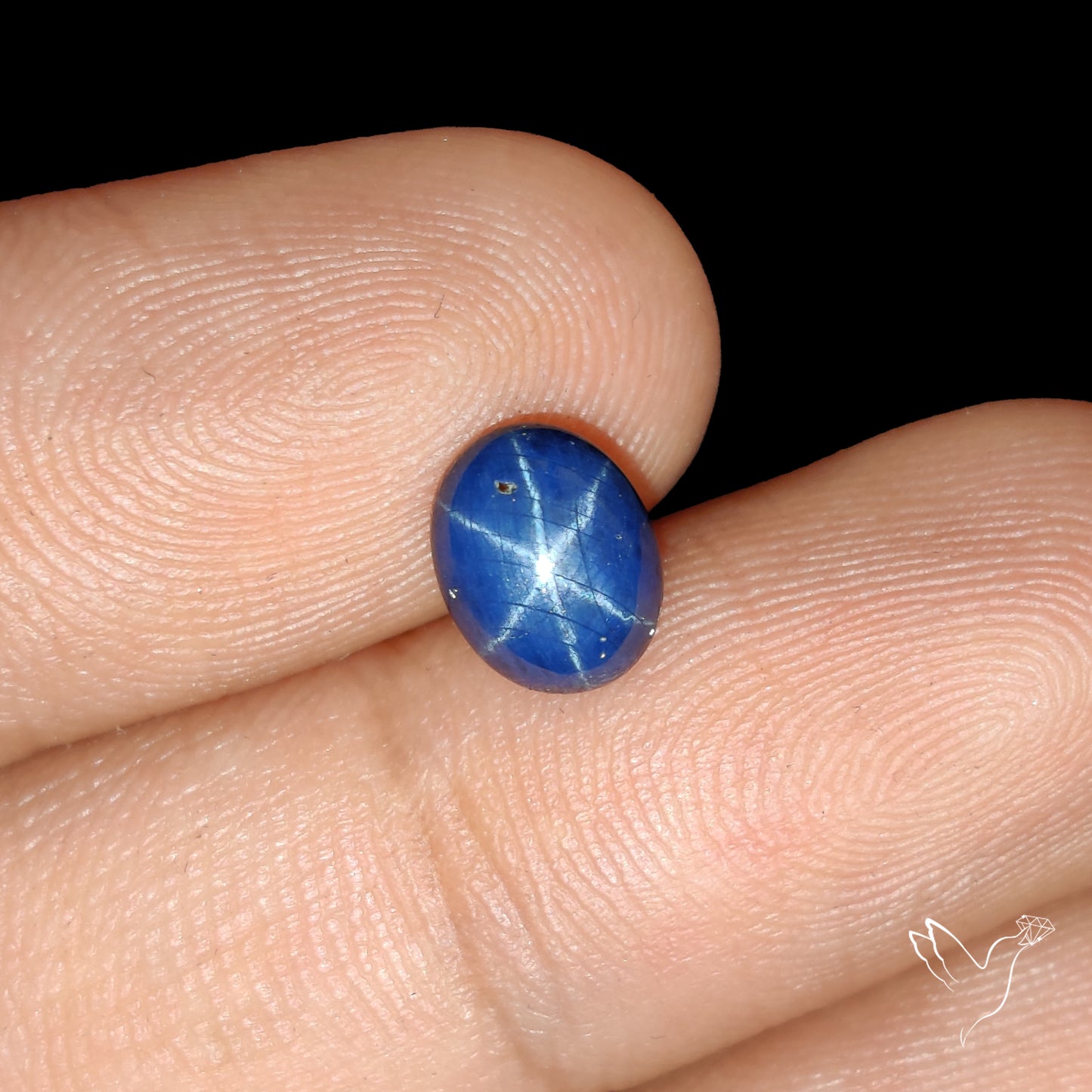 Natural Blue Star Sapphire Rare Perfect Asterism