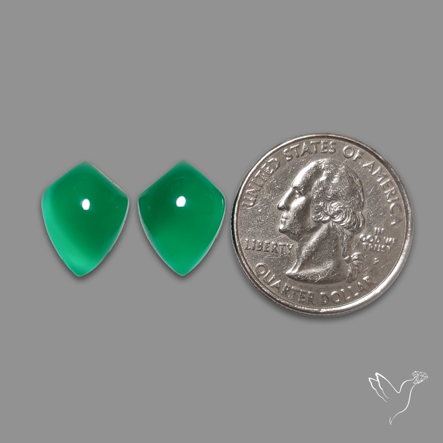 Gem Mtorolite (Chromium Agate) High Domed Pair