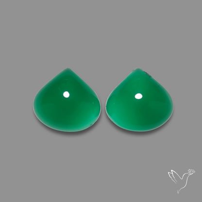 Gem Mtorolite (Chromium Agate) High Domed Pair