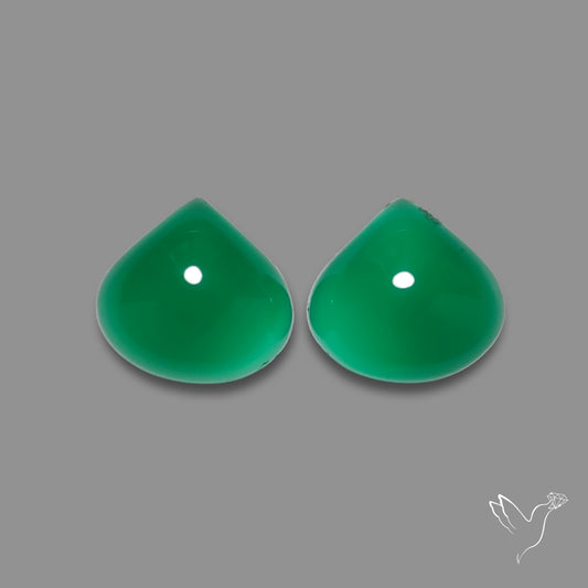 Gem Mtorolite (Chromium Agate) High Domed Pair