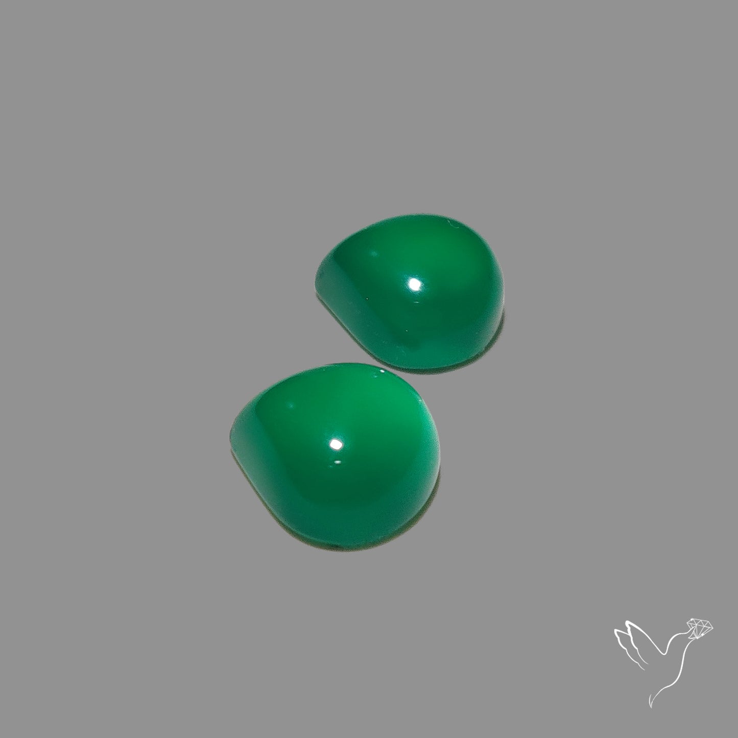 Gem Mtorolite (Chromium Agate) High Domed Pair