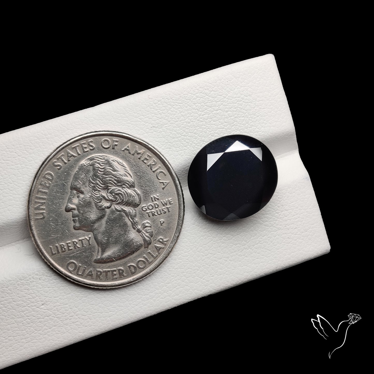 Faceted Large Black Spinel