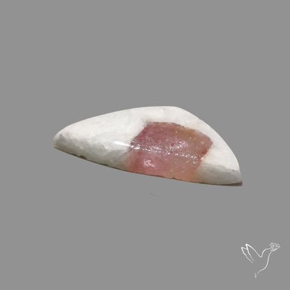 Pink Tourmaline In Quartz Cabochon