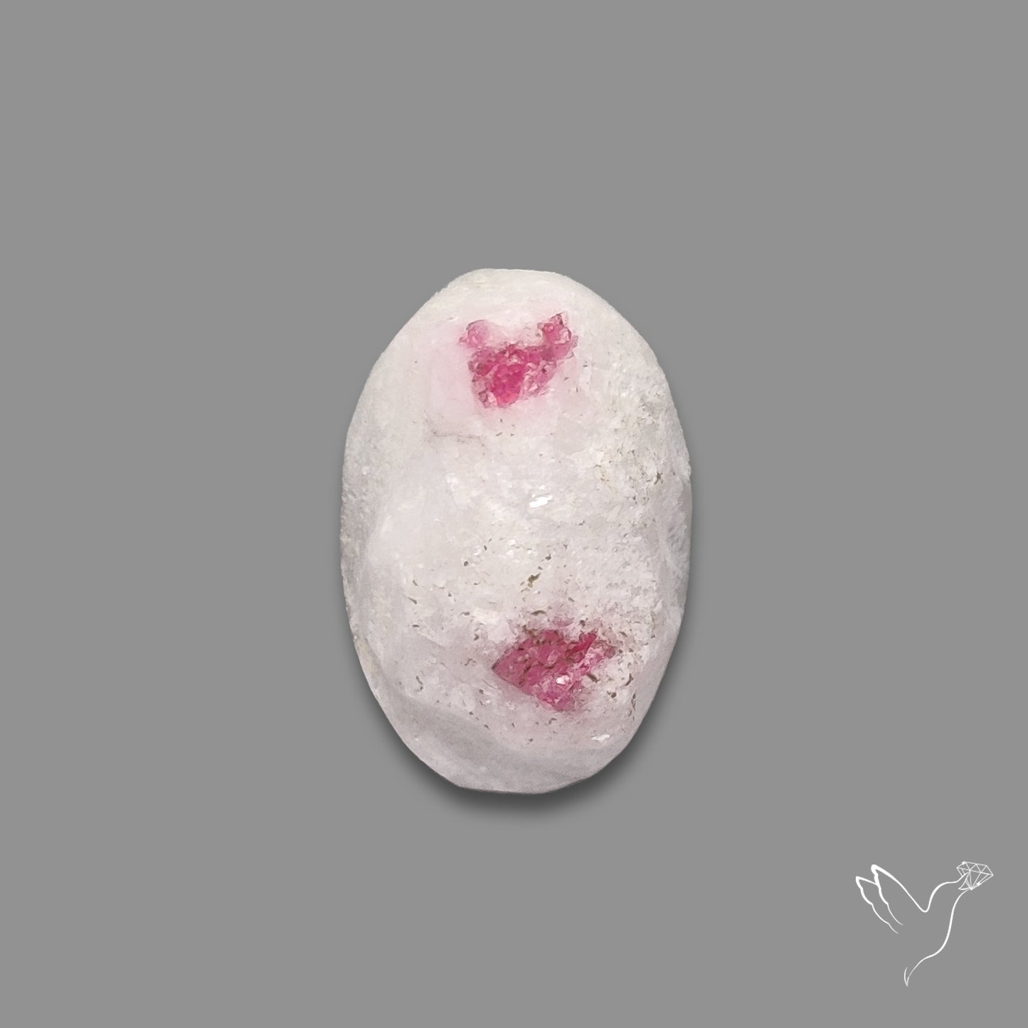 Raw Face Pink Spinel In Quartz