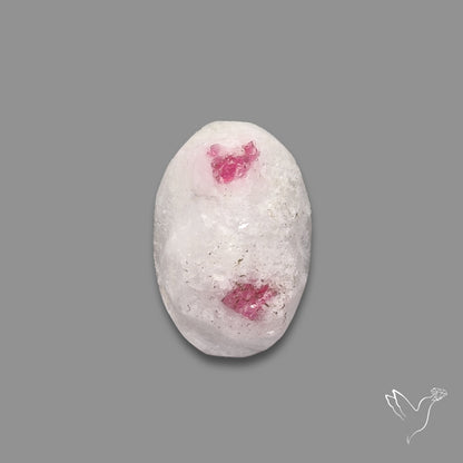Raw Face Pink Spinel In Quartz