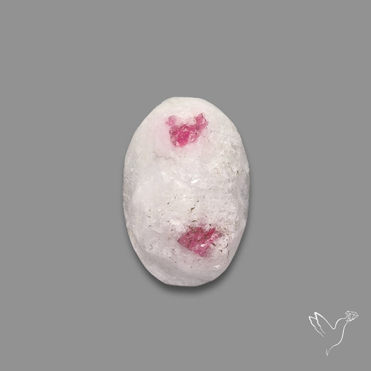 Raw Face Pink Spinel In Quartz