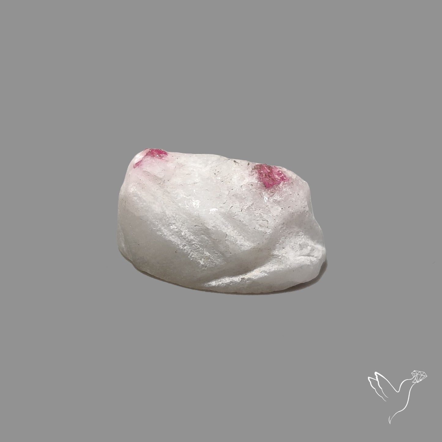 Raw Face Pink Spinel In Quartz