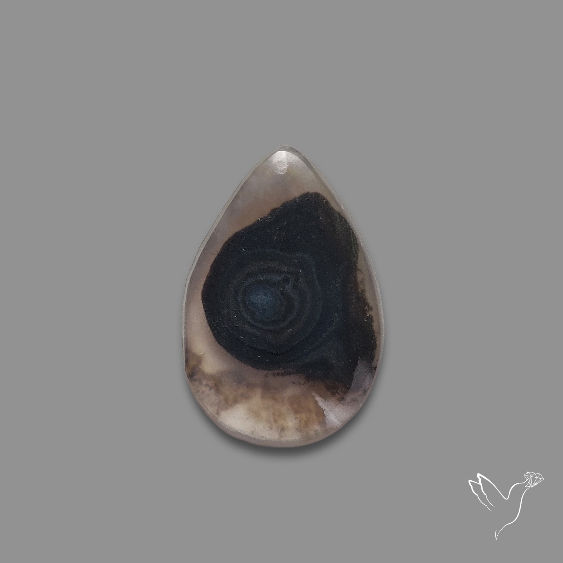 Psilomelane in Quartz