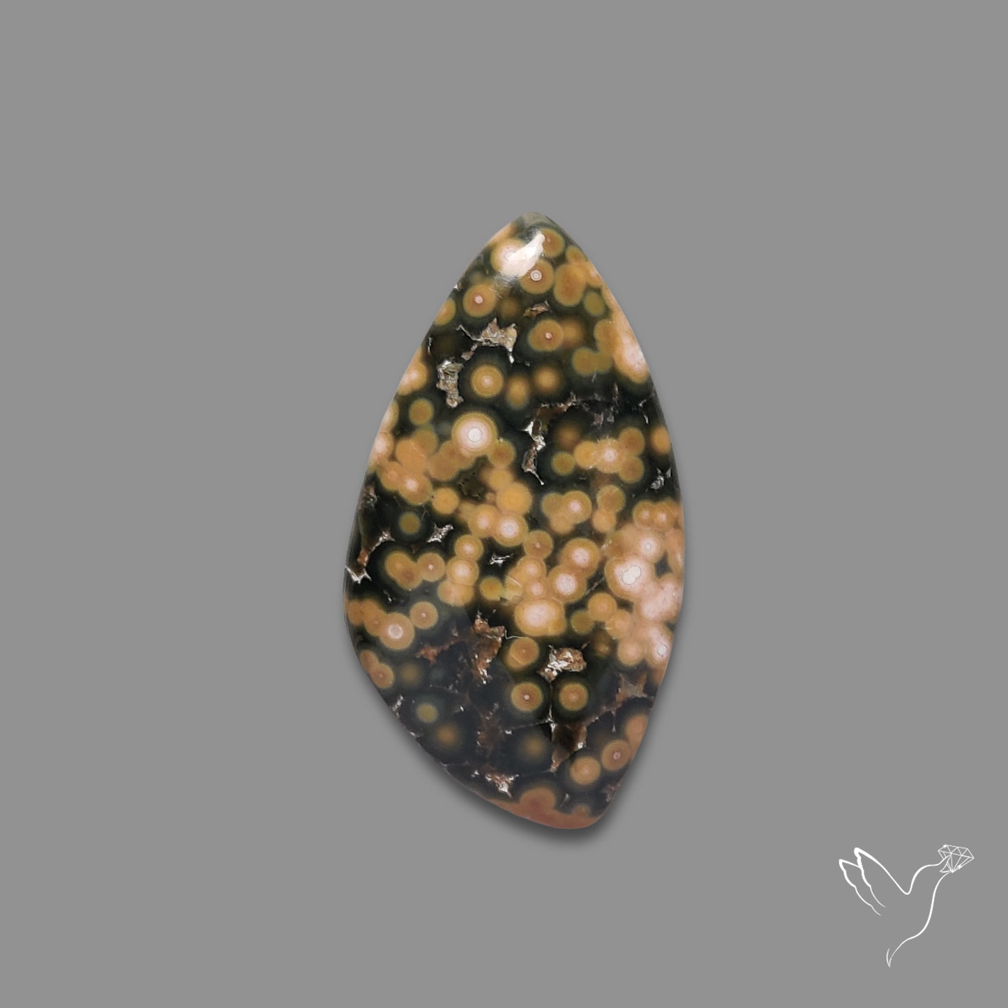 Orbicular Ocean Jasper Cabochon