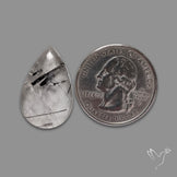 Sri Lankan Black Rutilated Quartz Cabochon