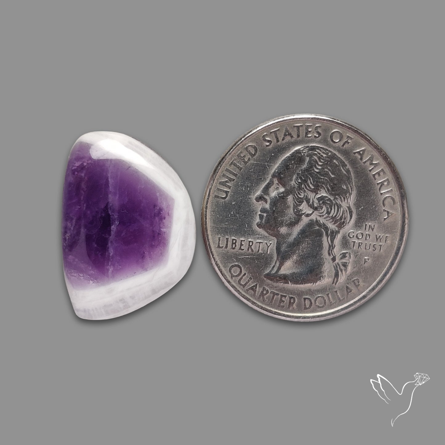 Chevron Amethyst Cabochon