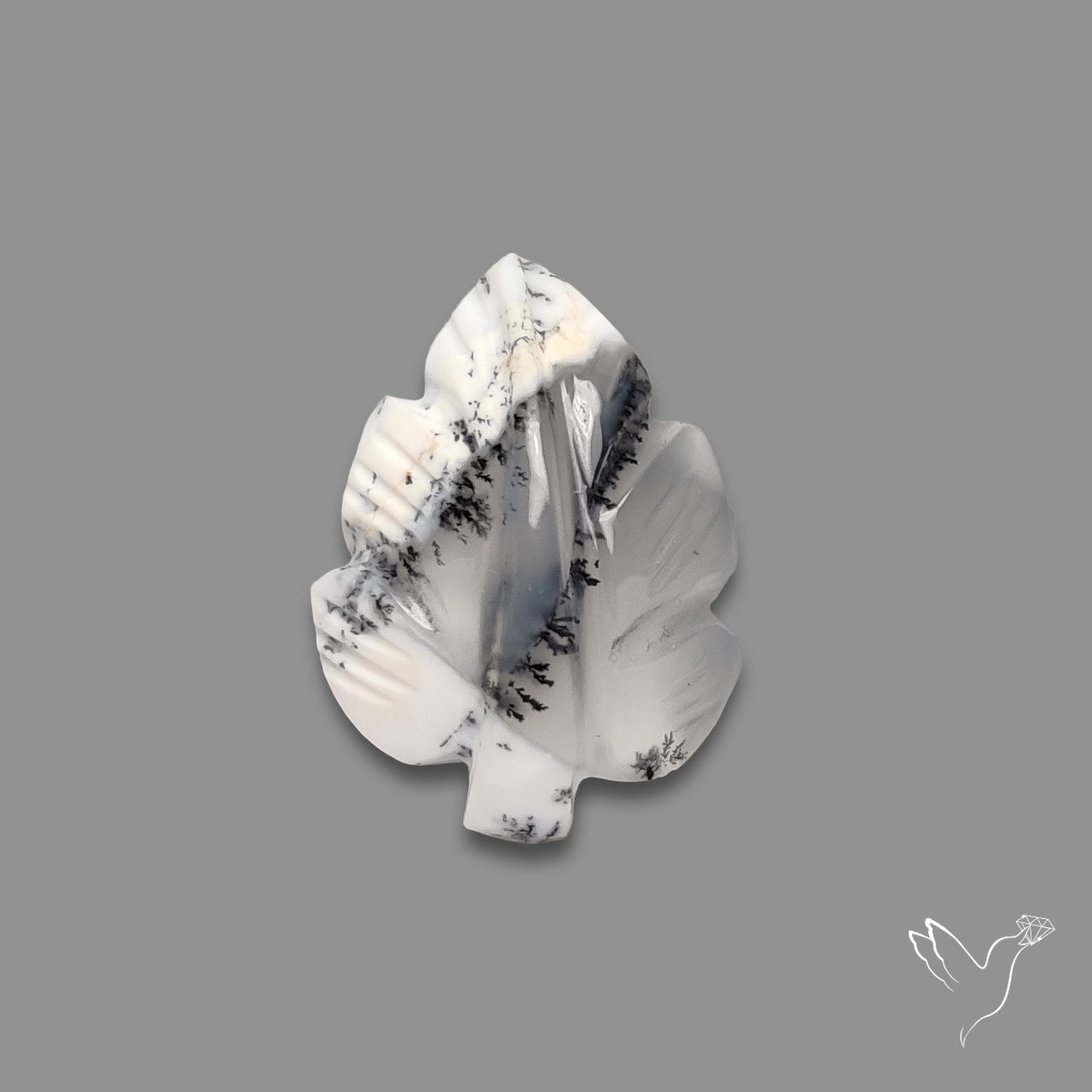 Dendritic Agate Leaf Carving