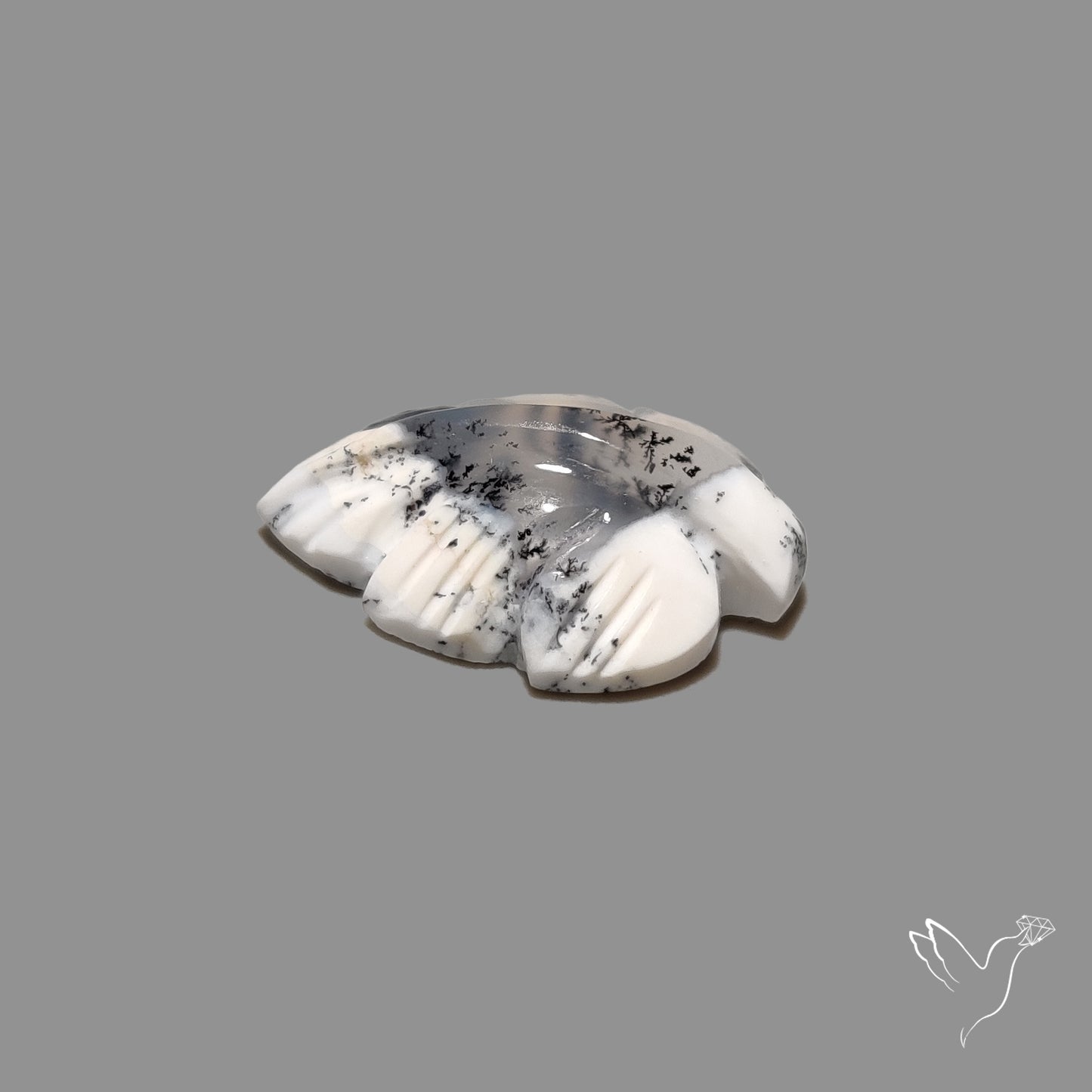 Dendritic Agate Leaf Carving