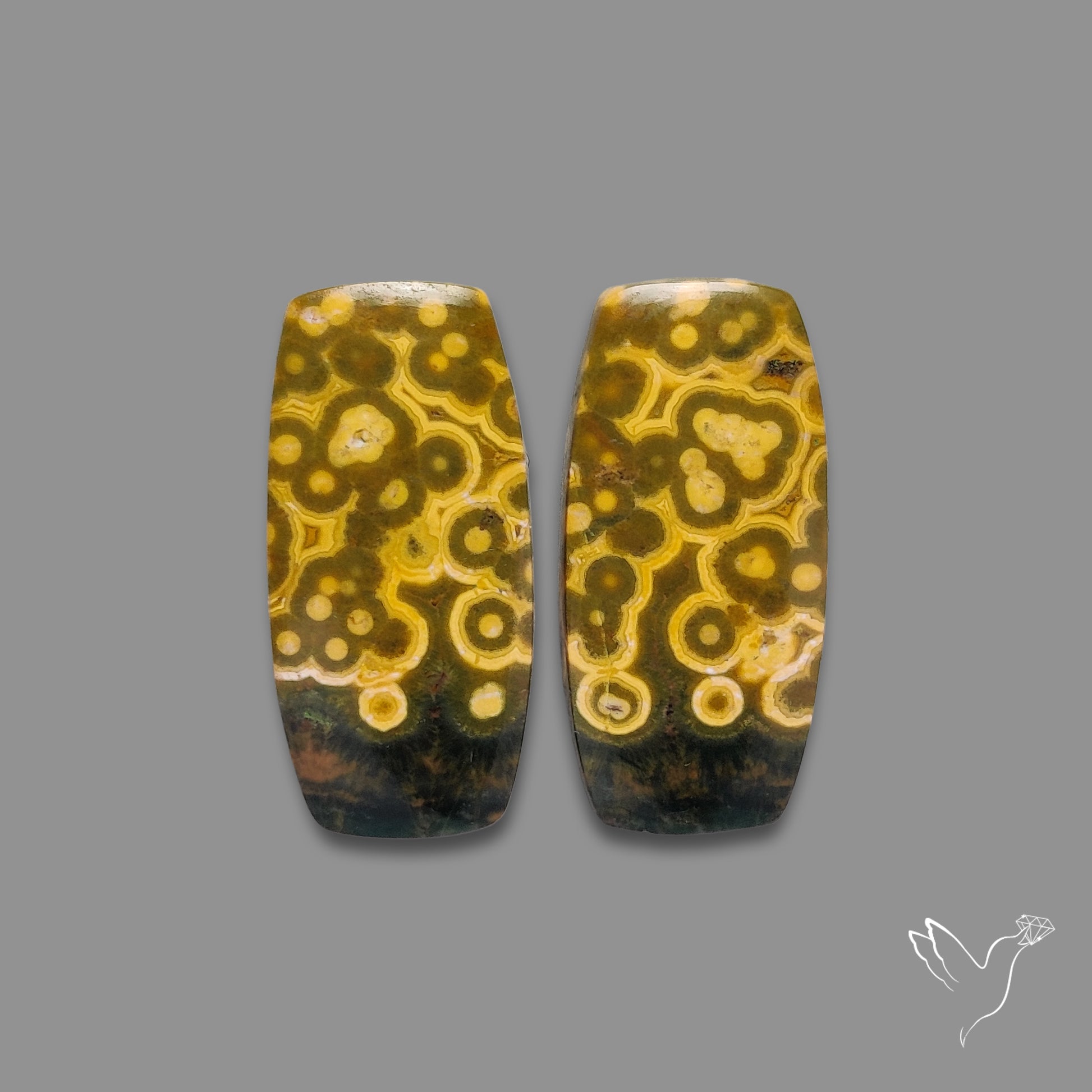 Orbicular Ocean Jasper Cabochon
