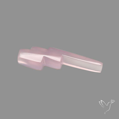 Lavender Chalcedony Lightning Bolt Carving