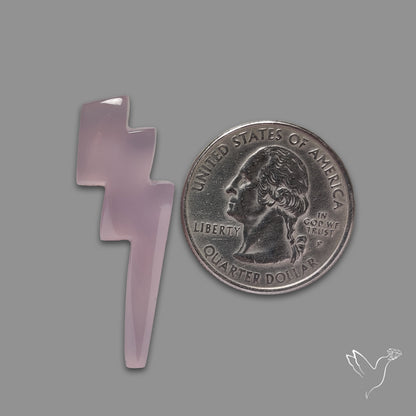 Lavender Chalcedony Lightning Bolt Carving